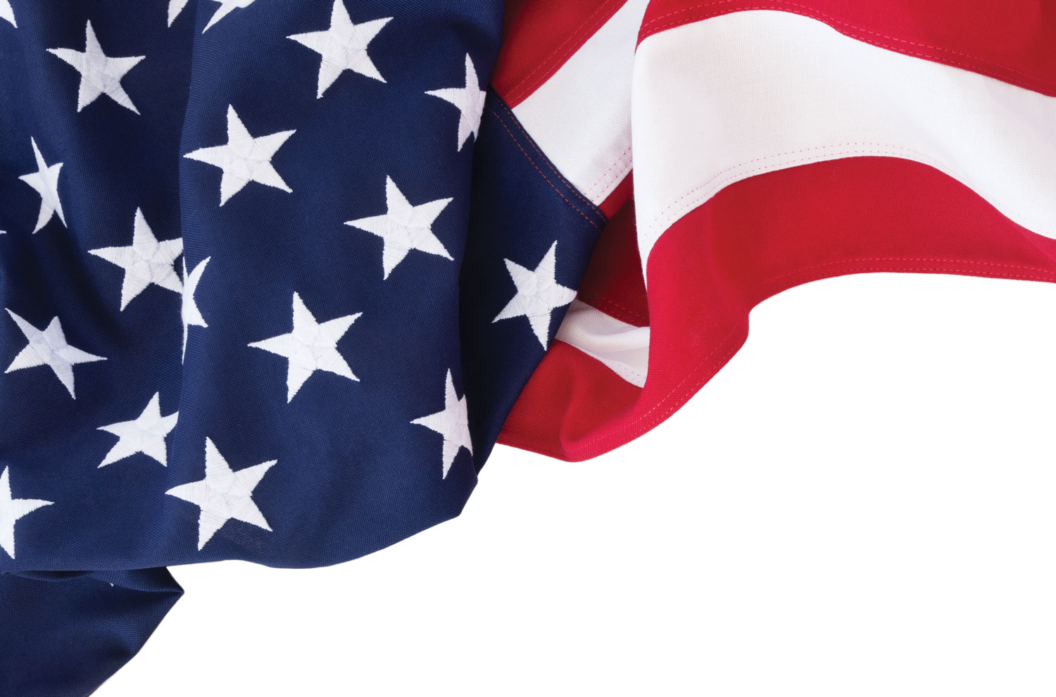 Waving American flag