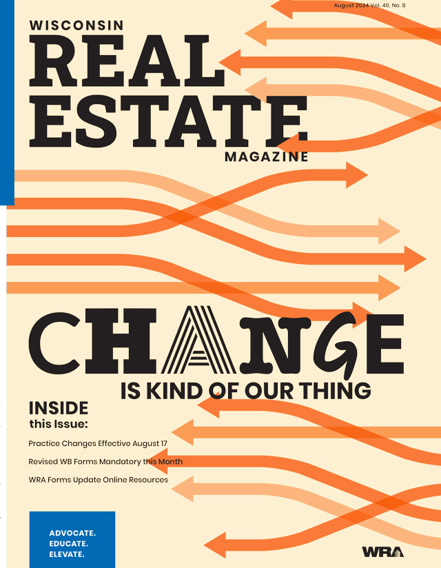 August 2024 Wisconsin Real Estate Magazine cover