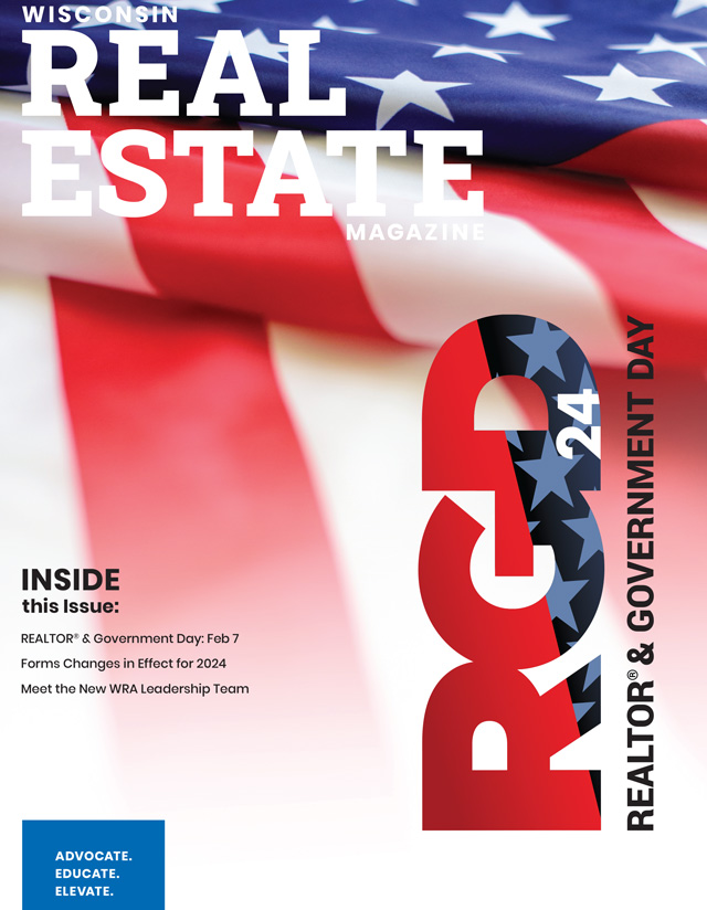 January 2024 Wisconsin Real Estate Magazine cover